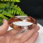 Phantom Quartz Bangle 61MM Flake Ice Rainbow Transparent Multi-inclusions Ox Blood Red