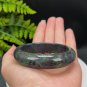 Brazilian Ruby Zoisite Bangle 59MM Red Green Golden July Birthstone