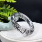 Black Rutilated Quartz Bangle 53MM Icy Transparent Rainbow Black Hair Crystal