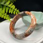 Mexican Crazy Agate Bangle 57+MM Porcelain Luster Crystallization Geode Multicolored