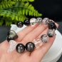 Mix Gemstones Beaded Bracelet Heart Silver Obsidian Nine Tailed Fox White Crystal Angel Wings