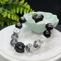Mix Gemstones Beaded Bracelet Heart Silver Obsidian Nine Tailed Fox White Crystal Angel Wings
