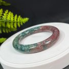 Ocean Jasper Bangle 59MM Porcelain Luster Gradient Red Green Chunky Round