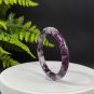 Rare Purple Lepidolite Bangle 52MM Ultra Flash Icy Crystallization