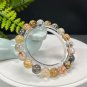 Herkimer Diamond Beaded Bracelet 10mm Flake Ice Transparent Multicolored