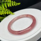 Light Red Strawberry Crystal Bangle 60MM Icy Translucent Round