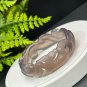 Gray Agate Bangle 63MM High Icy Translucent Clean Hand Carved Hollow Nine Tailed Fox