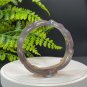Gray Agate Bangle 63MM High Icy Translucent Clean Hand Carved Hollow Nine Tailed Fox