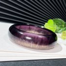 Rare Imperial Purple Fluorite Bangle 58MM Transparent Two Color Gradient Cornucopia