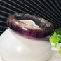 Rare Imperial Purple Fluorite Bangle 58MM Transparent Two Color Gradient Cornucopia
