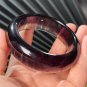 Rare Imperial Purple Fluorite Bangle 58MM Transparent Two Color Gradient Cornucopia