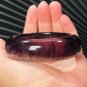 Rare Imperial Purple Fluorite Bangle 58MM Transparent Two Color Gradient Cornucopia