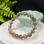 Black Gold Super Seven Quartz Beaded Bracelet 10mm Icy Clean Shining Old Mine