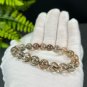 Black Gold Super Seven Quartz Beaded Bracelet 10mm Icy Clean Shining Old Mine