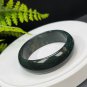 Green Moss Agate Bangle 57MM Icy Translucent Crystallization Floating Aquatic Flowers