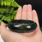 Green Moss Agate Bangle 57MM Icy Translucent Crystallization Floating Aquatic Flowers