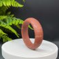 South Red Agate Associated Minerals Bangle 56MM Orange Matte Floating Cinnabar Dotted