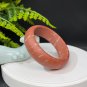 South Red Agate Associated Minerals Bangle 56MM Orange Matte Floating Cinnabar Dotted