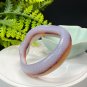 Purple Red Agate Bangle 60MM High Icy Translucent Clean Cornucopia Hand Carved Twisted Snake