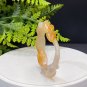 Gradient Orange Agate Bangle 56MM High Icy Translucent Clean Hand Carved Twist Snake