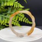Gradient Orange Agate Bangle 56MM High Icy Translucent Clean Hand Carved Twist Snake