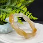Gradient Orange Agate Bangle 56MM High Icy Translucent Clean Hand Carved Twist Snake