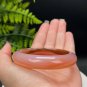 Madagascar Landscape Agate Bangle 58MM Icy Gradient Orange Pink