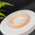 Yellow Calcite Bangle 58MM Porcelain Luster Crystallization Floating Celestial Eye
