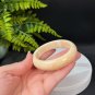 Yellow Calcite Bangle 58MM Porcelain Luster Crystallization Floating Celestial Eye