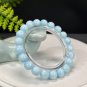 Hemimorphite Beaded Bracelet 8.6mm Porcelain Luster Crystallization Light Blue White