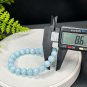 Hemimorphite Beaded Bracelet 8.6mm Porcelain Luster Crystallization Light Blue White