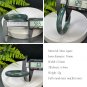 Green Moss Agate Bangle 56MM Icy Translucent Crystallization Floating Aquatic Flowers