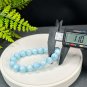 Hemimorphite Beaded Bracelet 11mm Porcelain Luster Crystallization Light Blue White