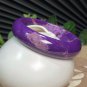 Purple Phosphosiderite Bangle 60MM Porcelain Luster Floating Flowers