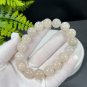 Rare Sunstone Moonstone Intergrowth Beaded Bracelet 13mm Icy Blue Light