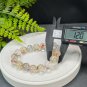 Herkimer Diamond Beaded Bracelet 12mm Flake Ice Rainbow Transparent Multicolored