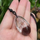 Brazilian Red Phantom Quartz Pendant Hand Intaglio Meditation Enlightenment Wu Dao
