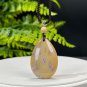 Fossilized Coral Pendant Necklace Icy Jadeification Hairs Multicolored Teardrop