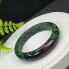Ruby Zoisite Bangle 59MM Crystallization Red Green Black July Birthstone