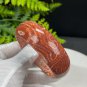 Brick Red Fossilized Coral Bangle 59MM Old Mine Porcelain Luster Bryozoan Celestial Eye