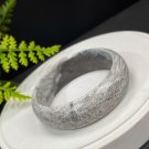 Gradient Gray Fossilized Coral Bangle 57+MM Icy Porcelain Luster Jadeification Phoenix Tail