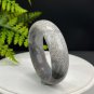 Gradient Gray Fossilized Coral Bangle 57+MM Icy Porcelain Luster Jadeification Phoenix Tail