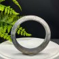 Gradient Gray Fossilized Coral Bangle 57+MM Icy Porcelain Luster Jadeification Phoenix Tail
