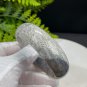 Gradient Gray Fossilized Coral Bangle 57+MM Icy Porcelain Luster Jadeification Phoenix Tail