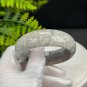 Gradient Gray Fossilized Coral Bangle 57+MM Icy Porcelain Luster Jadeification Phoenix Tail
