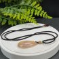 Fossilized Coral Pendant Necklace Icy Jadeification Hairs Yellowish Red Teardrop