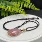 Fossilized Coral Pendant Necklace Icy Jadeification Hairs Multicolored Teardrop