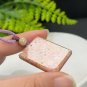 Orange Pink Fossilized Coral Pendant Necklace Icy Jadeification Geode Kaleidoscope Rectangle
