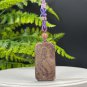 Purple Yellow Fossilized Coral Pendant Porcelain Luster Jadeification Bryozoan