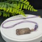 Purple Yellow Fossilized Coral Pendant Porcelain Luster Jadeification Bryozoan